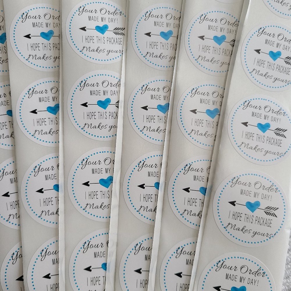 50 YOUR ORDER MADE MY DAY Stickers 1.5" - Picture 6 of 10